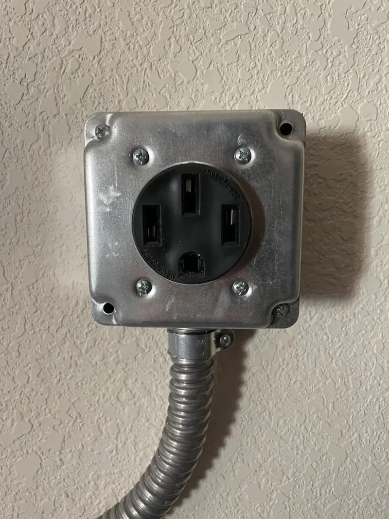 NEMA 14-50 outlet installed for Electrical Panel Upgrade in Anthony